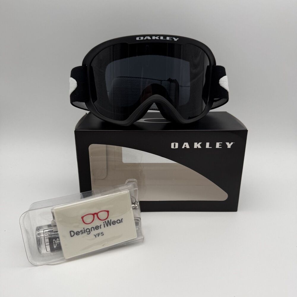 Oakley O-Frame 2.0 PRO M Ski Goggles Tinted Lens Matte Black Frame w/ Gray NEW!